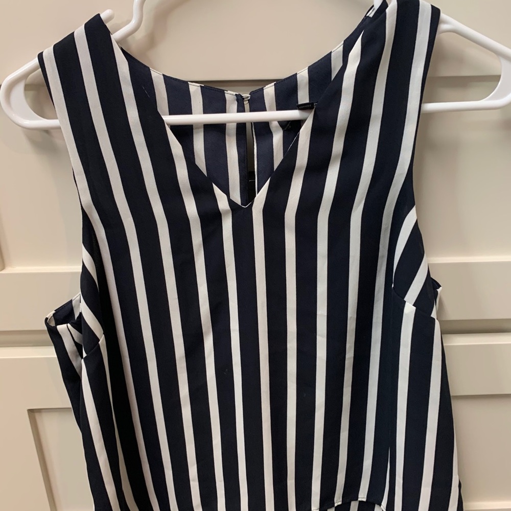 Navy and White Stripe Tank Top